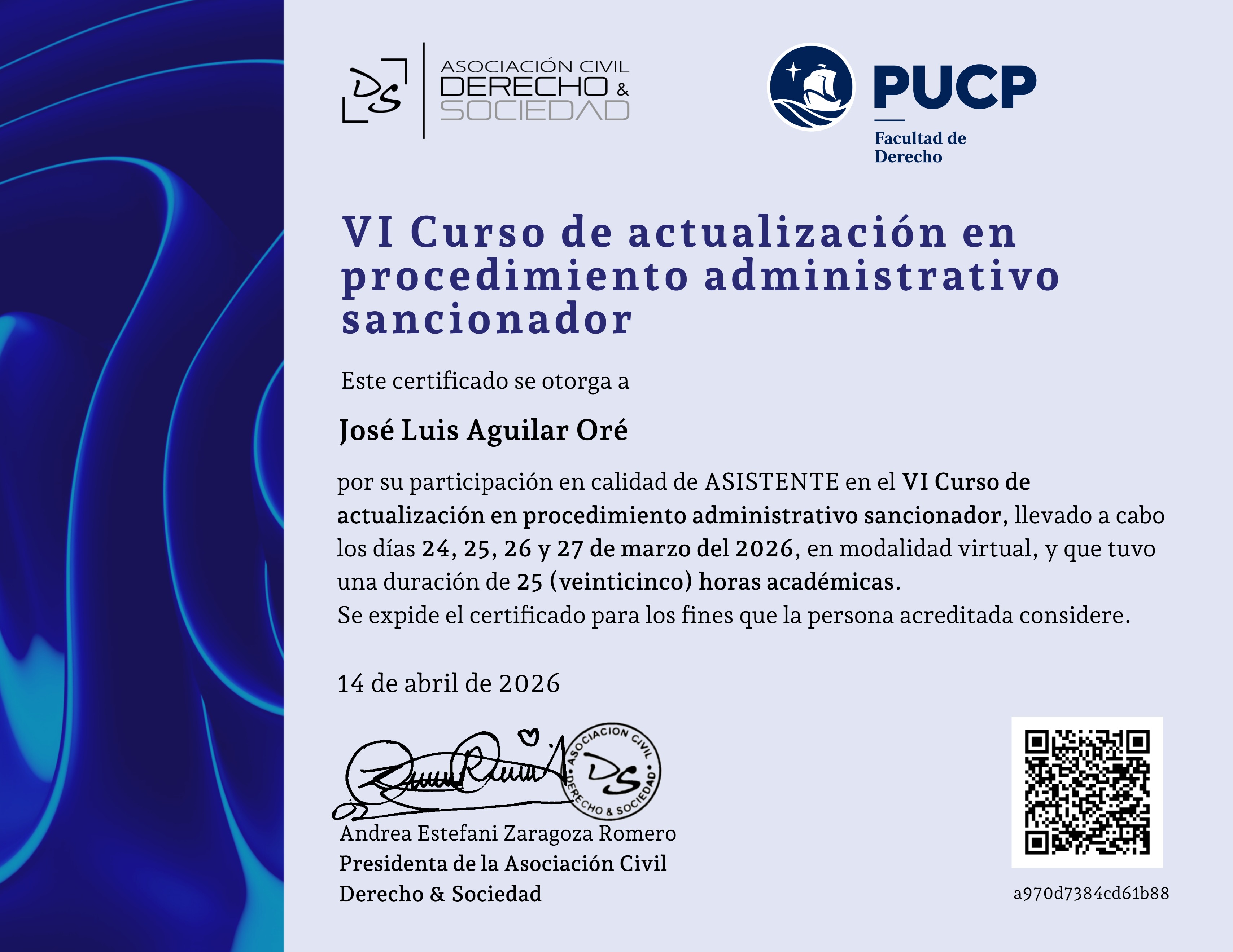 VI Curso de actualización en procedimiento administrativo sancionador