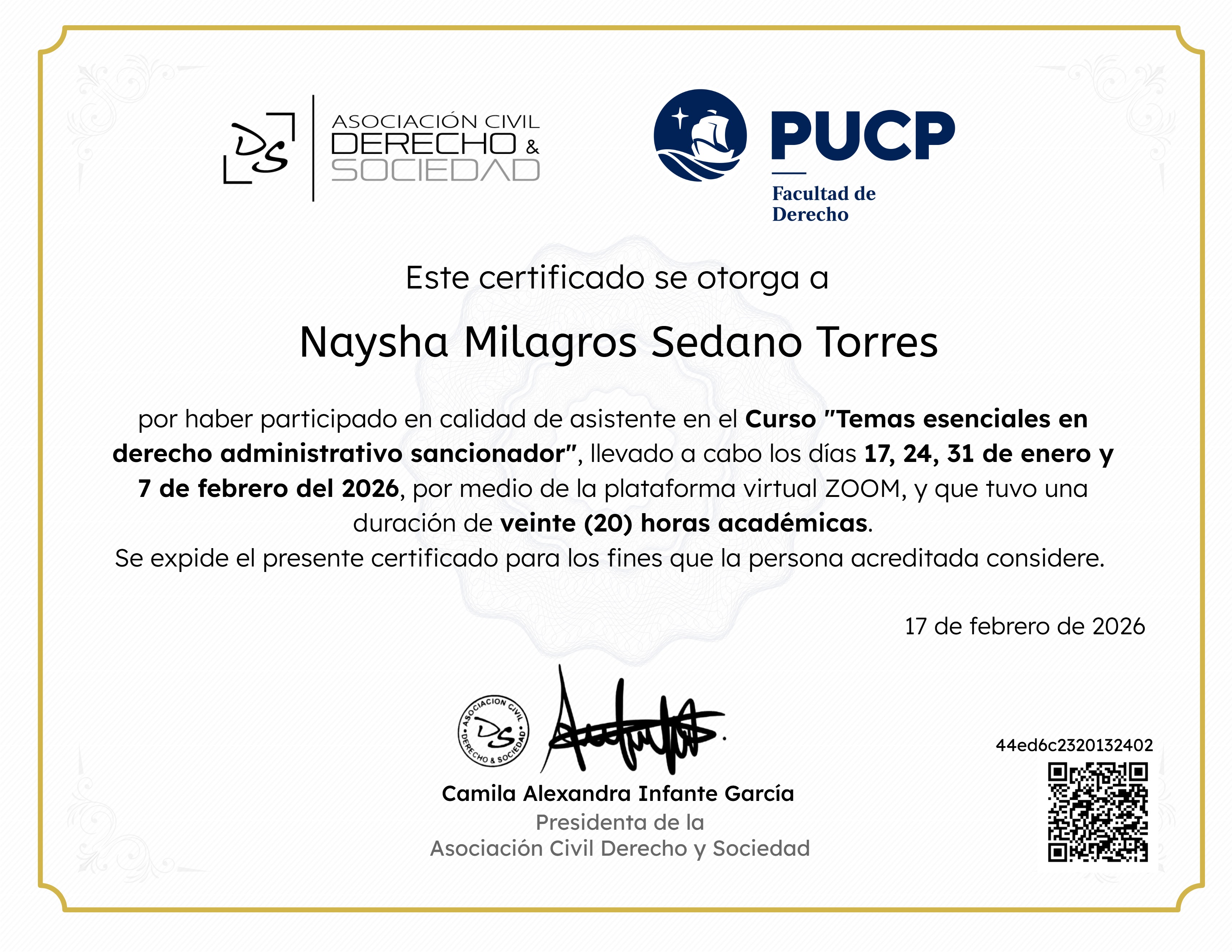 Curso "Temas esenciales de derecho administrativo sancionador"